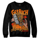 Orange Black White DopeSkill Sweatshirt Get Rich Graphic