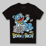 Legend Blue 11s DopeSkill Toddler Kids T-shirt Born To Be Rich Graphic
