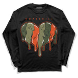 Olive Collection DopeSkill Long Sleeve T-Shirt Slime Drip Heart Graphic
