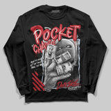 Fire Red “Black Tongue” 5s DopeSkill Long Sleeve T-Shirt Pocket Change Graphic