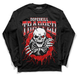 Red Cement 4S DopeSkill Long Sleeve T-Shirt Trapped Halloween Graphic