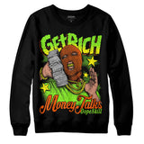 Neon Green Collection DopeSkill Sweatshirt Get Rich Graphic