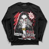 Fire Red “Black Tongue” 5s DopeSkill Long Sleeve T-Shirt NPC Graphic
