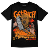 Orange Black White DopeSkill T-Shirt Get Rich Graphic