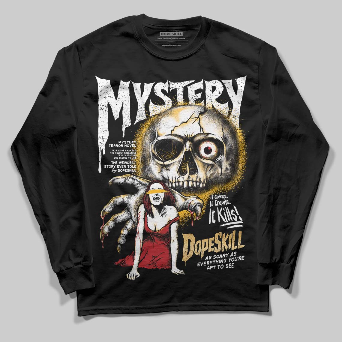 Taxi 12s 2025 DopeSkill Long Sleeve T-Shirt Mystery Ghostly Grasp Graphic