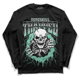 Green Glow 3s DopeSkill Long Sleeve T-Shirt Trapped Halloween Graphic