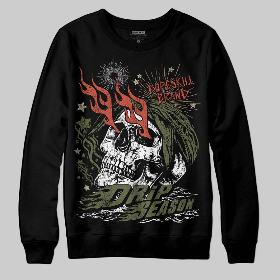 Olive Collection DopeSkill Sweatshirt Drip Season Graphic