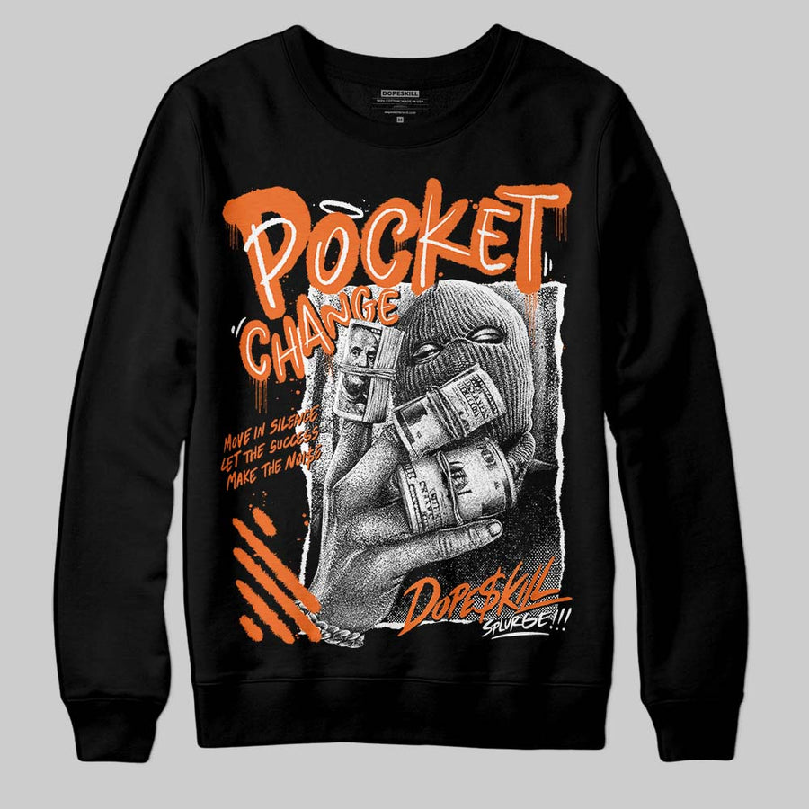 Orange Black White DopeSkill Sweatshirt Pocket Change Graphic