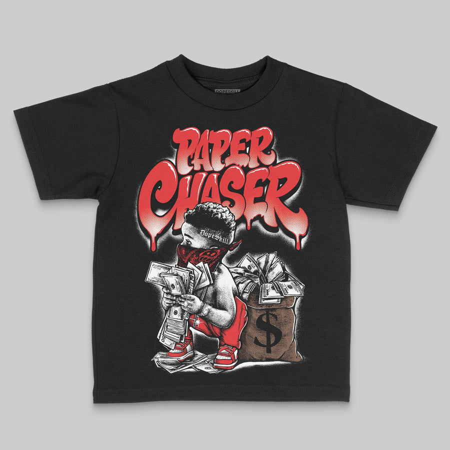 AJ 13 Chicago True Red Cherry DopeSkill Toddler Kids T-shirt Paper Chaser Boy Graphic