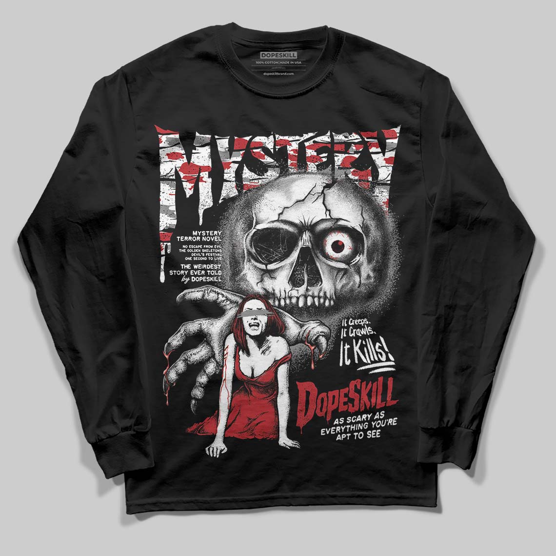 Bugs Bunny 8s DopeSkill Long Sleeve T-Shirt Mystery Ghostly Grasp Graphic