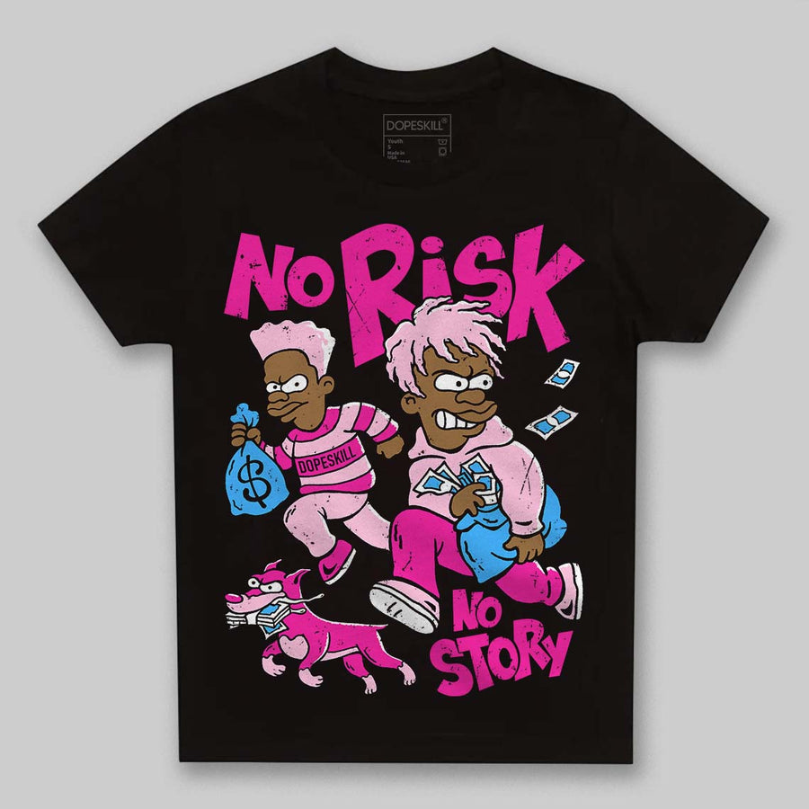 Pink Collection DopeSkill Toddler Kids T-shirt No Risk No Story Graphic