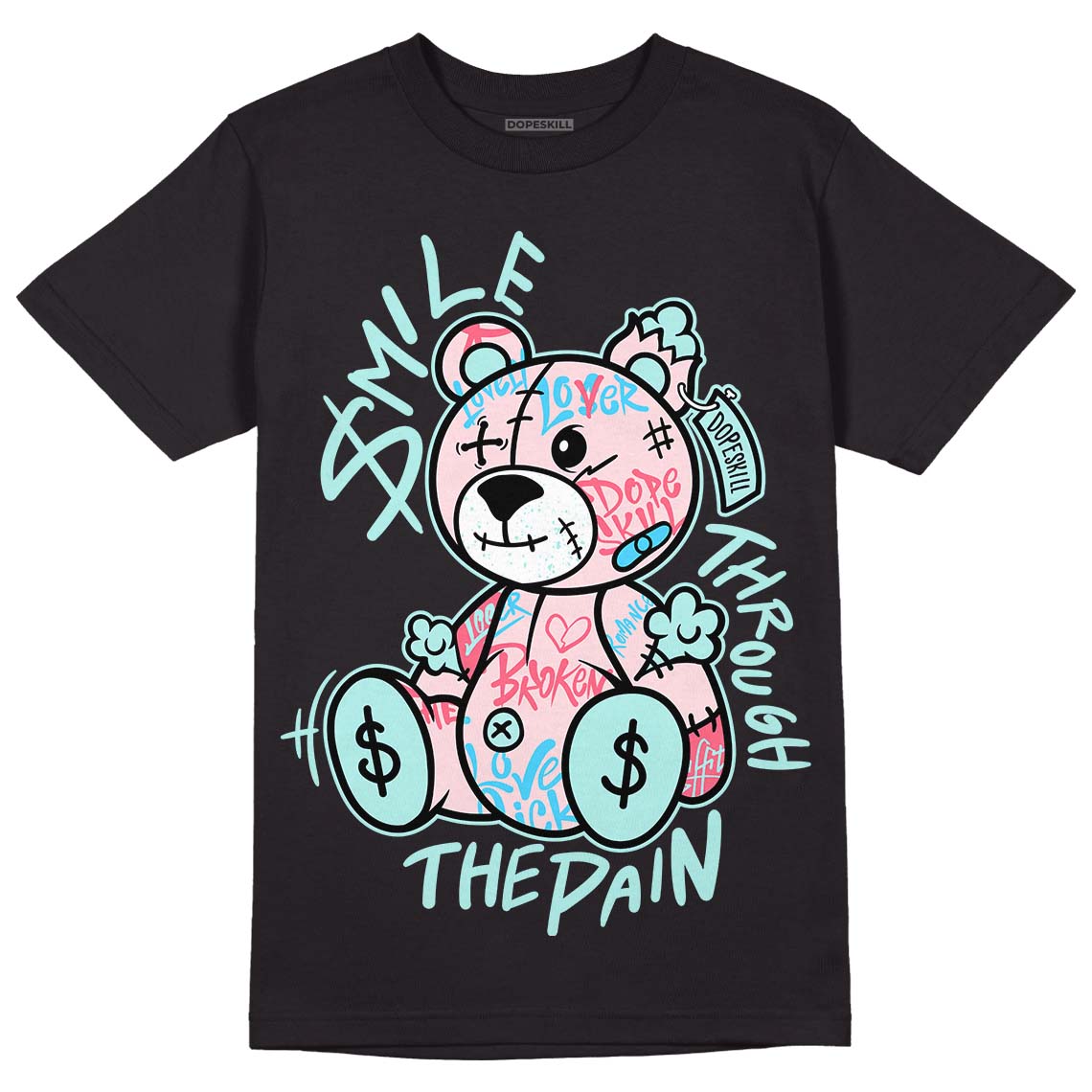 AJ 5 Easter DopeSkill T-Shirt Smile Through The Pain Graphic