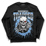 Powder Blue 9s DopeSkill Long Sleeve T-Shirt Trapped Halloween Graphic
