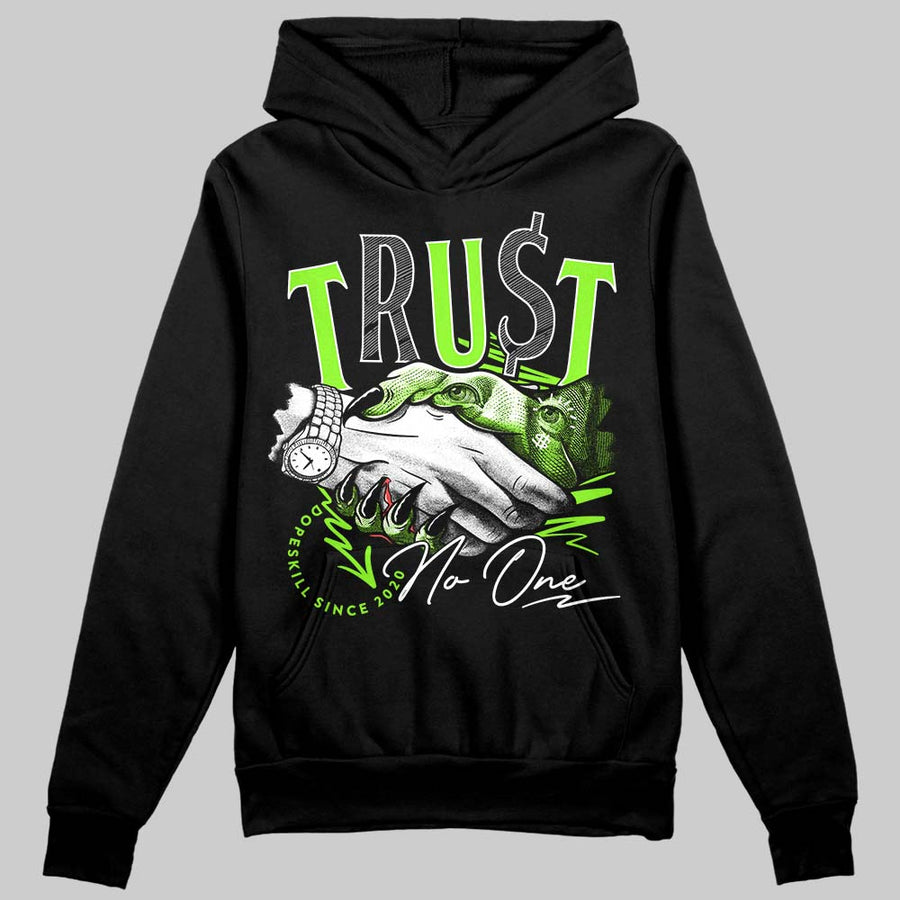 Neon Green Collection DopeSkill Hoodie Sweatshirt Trust No One Graphic