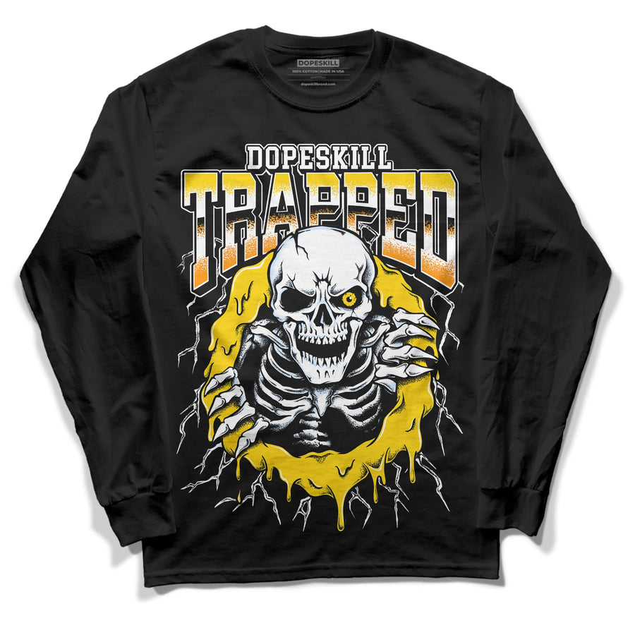 Yellow Ochre 6s DopeSkill Long Sleeve T-Shirt Trapped Halloween Graphic