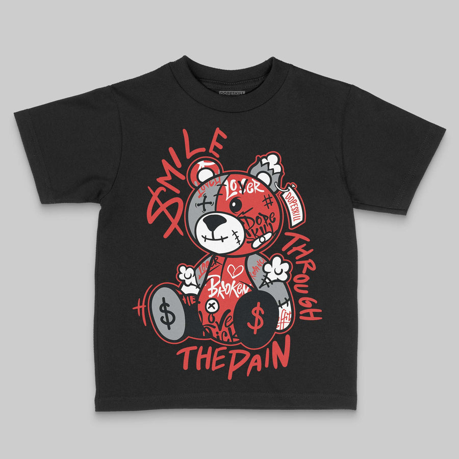 Toro Bravo 4s DopeSkill Toddler Kids T-shirt Smile Through The Pain Graphic