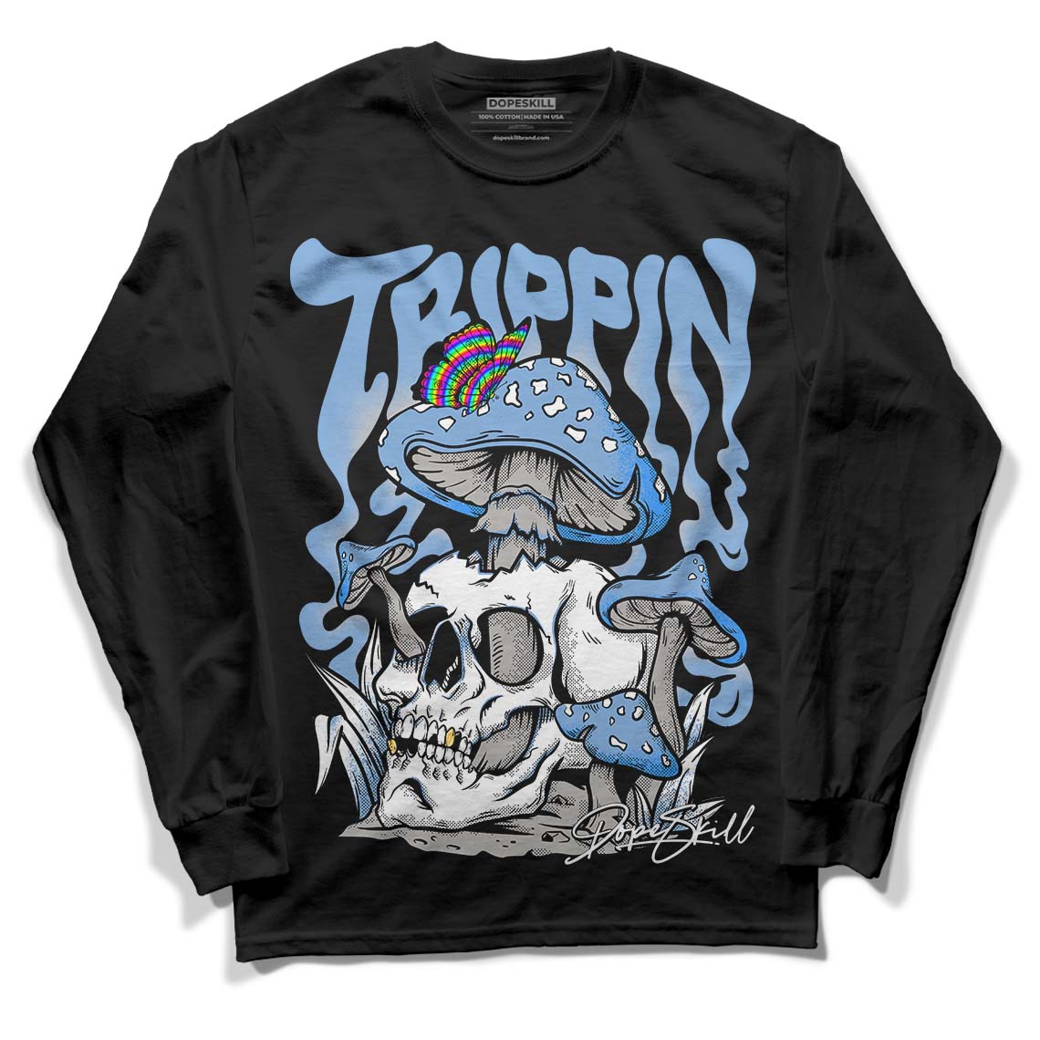 University Blue 5s DopeSkill Long Sleeve T-Shirt Trippin Graphic