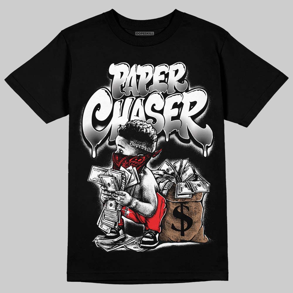 Black/White 'Paper Chaser Boy' DopeSkill Graphic T-Shirt