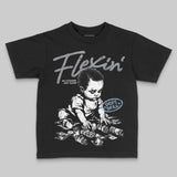 Wolf Grey 5s DopeSkill Toddler Kids T-shirt Flexin' Graphic