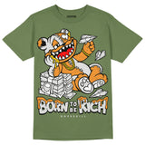 Olive 5s DopeSkill Olive T-shirt Born To Be Rich Graphic