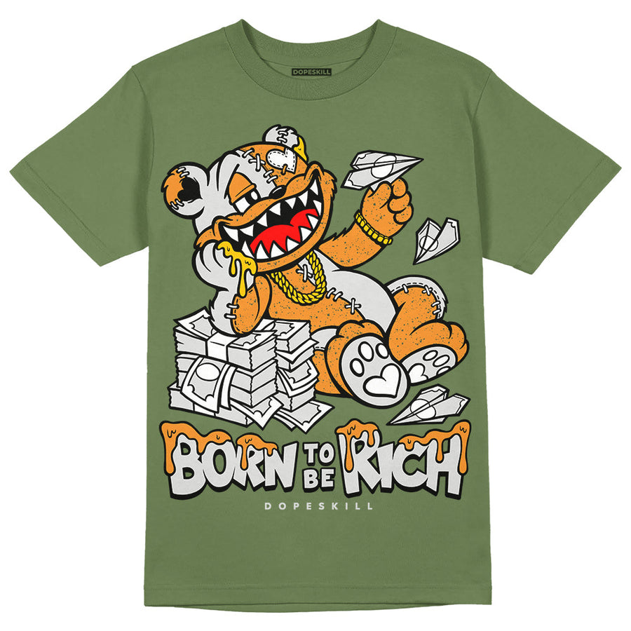 Olive 5s DopeSkill Olive T-shirt Born To Be Rich Graphic