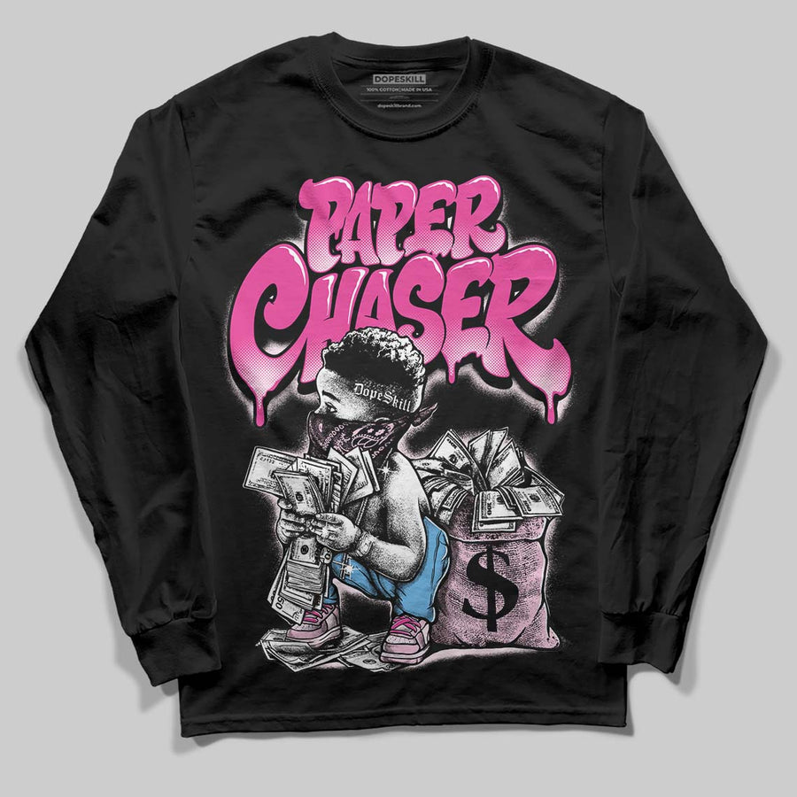 Pink 'Paper Chaser Boy' DopeSkill Graphic Long Sleeve T-Shirt