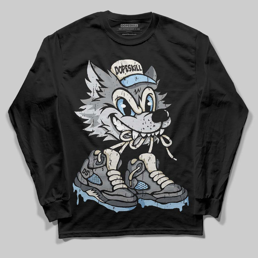 Wolf Grey 5s DopeSkill Long Sleeve T-Shirt Wolf Grey 5s Graphic