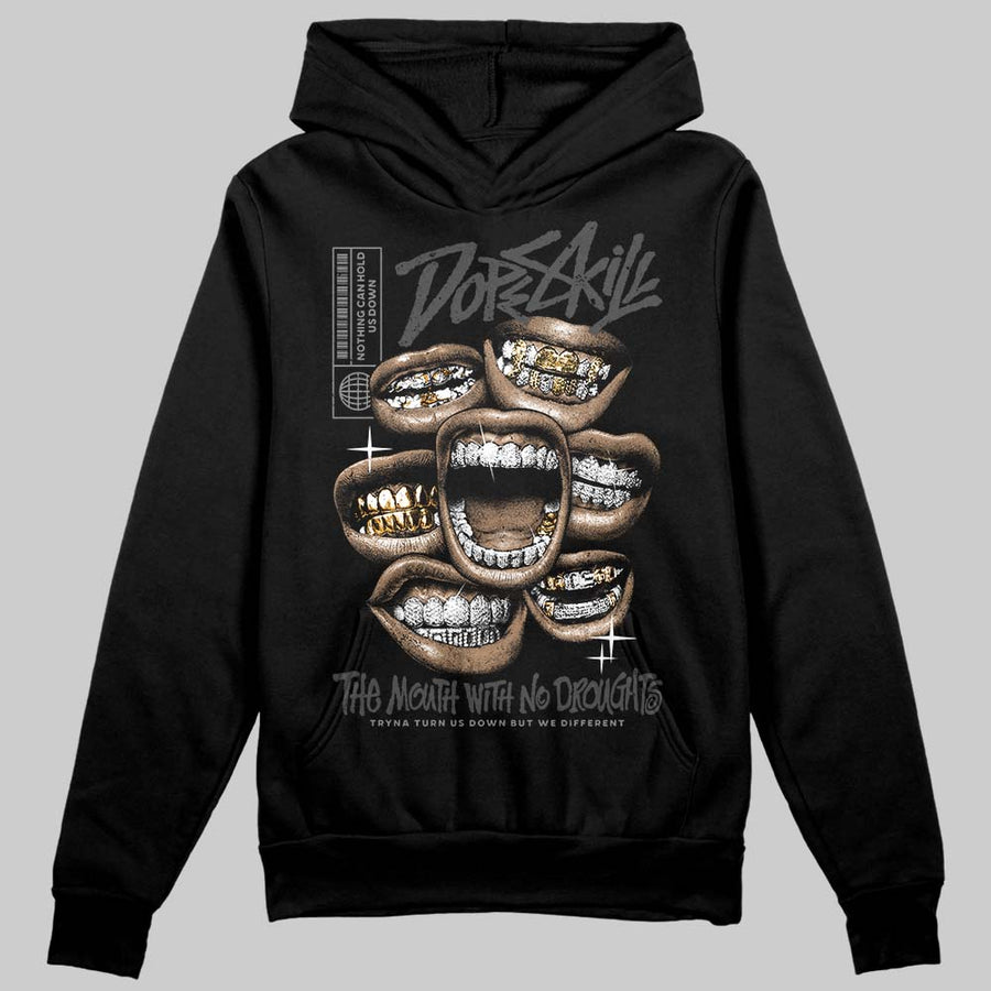 Black Cat 4s DopeSkill Hoodie Sweatshirt The Mouth With No Droughts Graphic