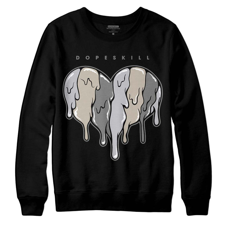 Grey Collection DopeSkill Sweatshirt Slime Drip Heart Graphic