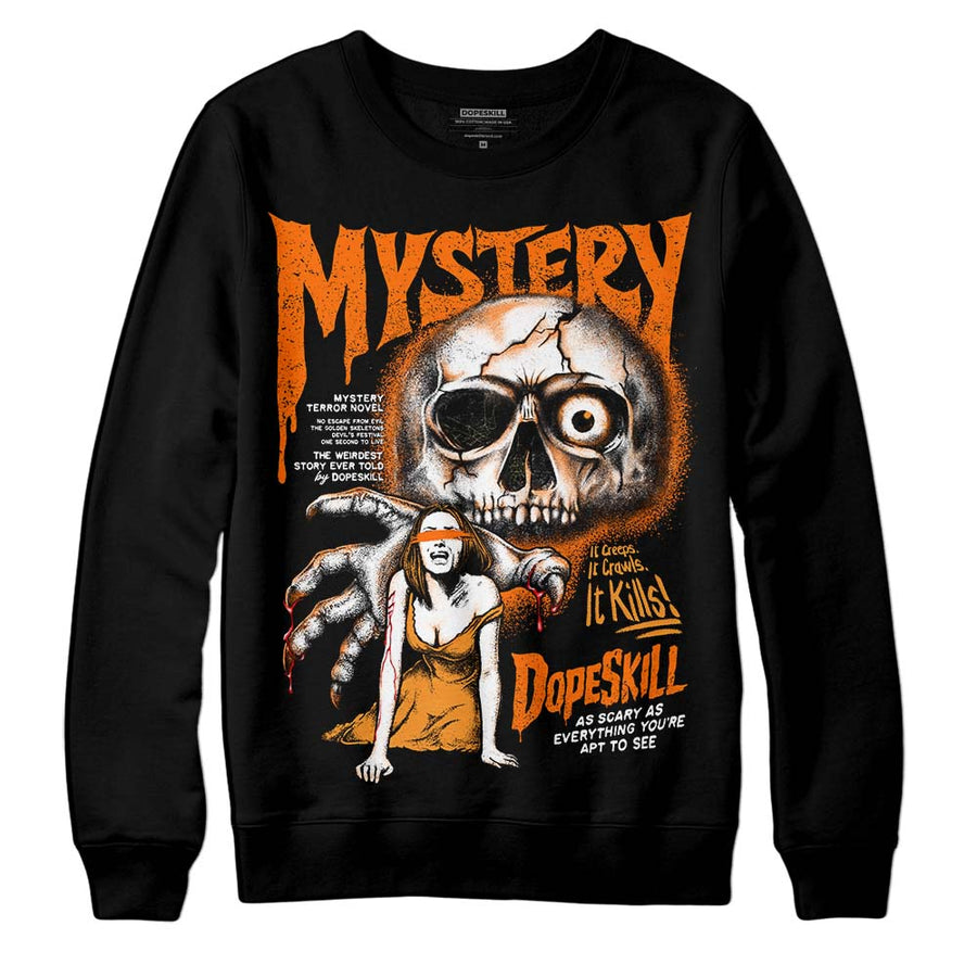 Orange Black White DopeSkill Sweatshirt Mystery Ghostly Grasp Graphic