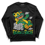 Green Collection DopeSkill Long Sleeve T-Shirt Born To Be Rich Graphic