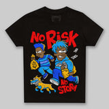 Royal Blue Collection DopeSkill Toddler Kids T-shirt No Risk No Story Graphic