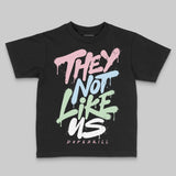 Medium Soft Pink 4s DopeSkill Toddler Kids T-shirt They Not Like Us Graphic