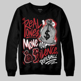 Fire Red “Black Tongue” 5s DopeSkill Sweatshirt Real Ones Move In Silence Graphic