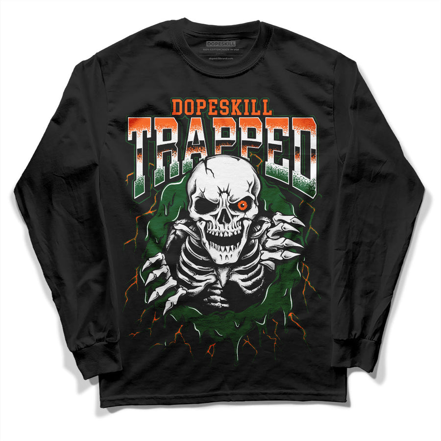 Dunk Low Team Dark Green Orange DopeSkill Long Sleeve T-Shirt Trapped Halloween Graphic