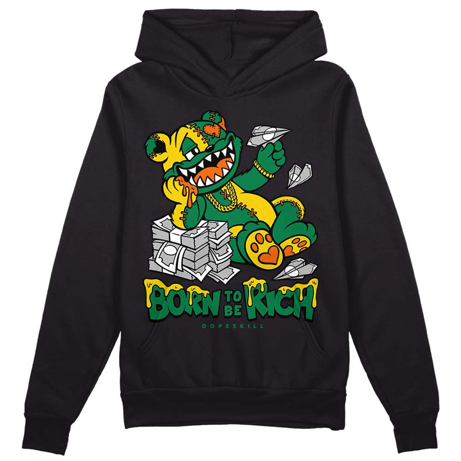 Green Collection DopeSkill Hoodie Sweatshirt Born To Be Rich Graphic