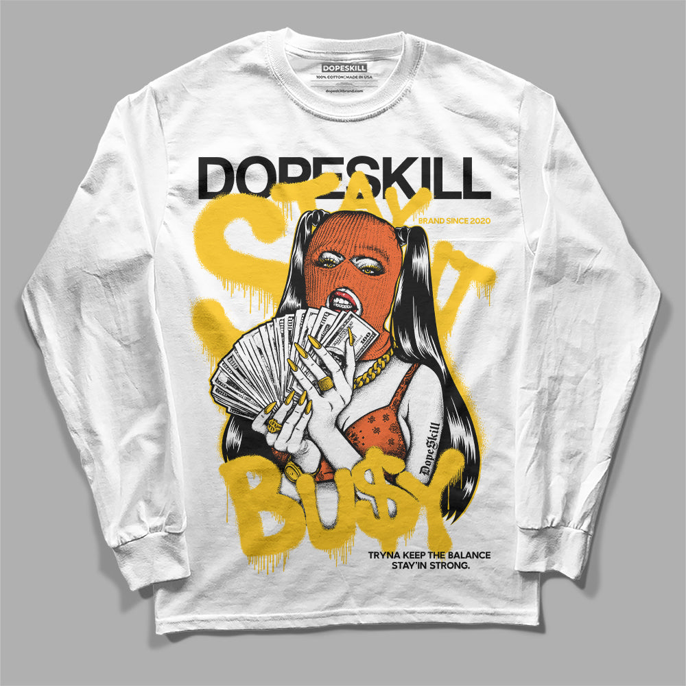 Yellow Collection DopeSkill Long Sleeve T-Shirt Stay It Busy Graphic