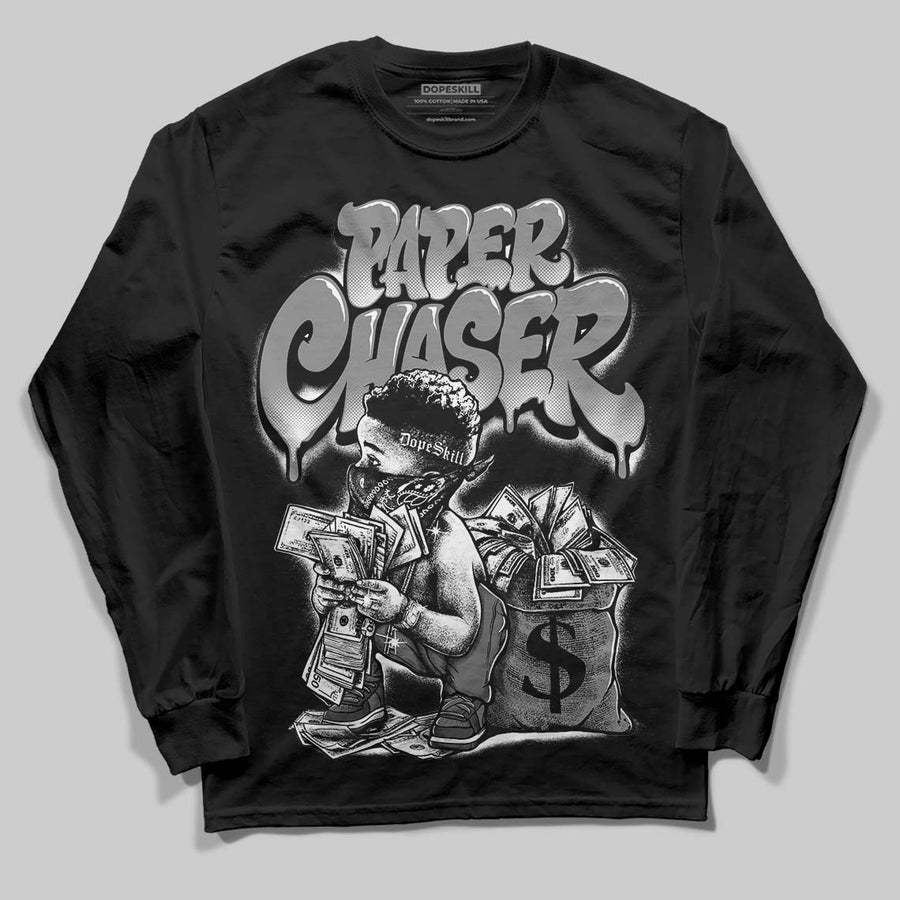 Black Cat 4s DopeSkill Long Sleeve T-Shirt Paper Chaser Boy Graphic