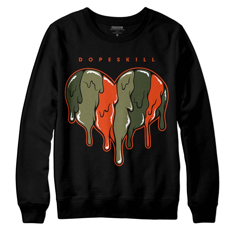 Olive Collection DopeSkill Sweatshirt Slime Drip Heart Graphic