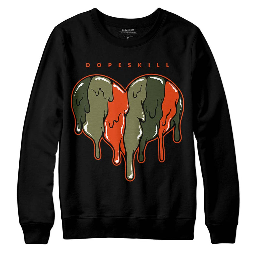 Olive Collection DopeSkill Sweatshirt Slime Drip Heart Graphic