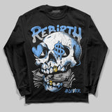 Black University Blue 5s DopeSkill Long Sleeve T-Shirt Rebirth Graphic