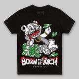 White Cement 4s DopeSkill Toddler Kids T-shirt Born To Be Rich Graphic