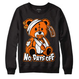 Orange Black White DopeSkill Sweatshirt Hurt Bear Graphic