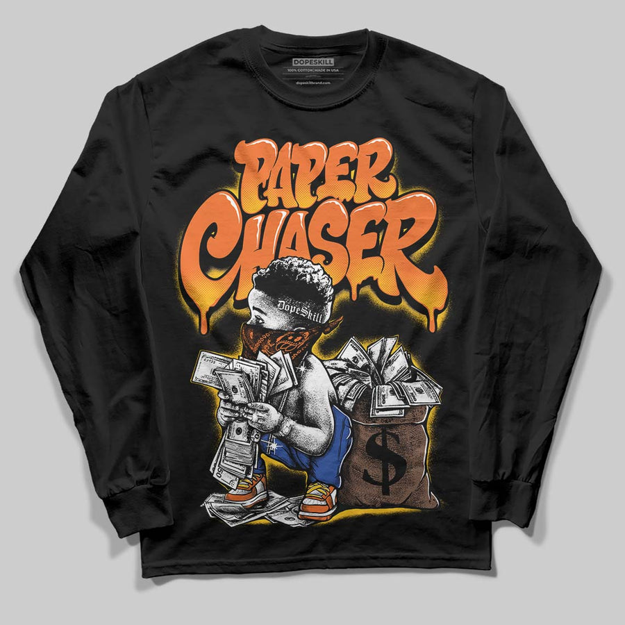 Orange 'Paper Chaser Boy' DopeSkill Graphic Long Sleeve T-Shirt