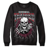 Burgundy 5s DopeSkill Sweatshirt Trapped Halloween Graphic