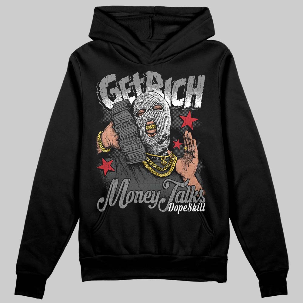 Black Cat 4s DopeSkill Hoodie Sweatshirt Get Rich Graphic