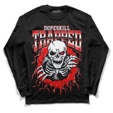 Cherry 11s DopeSkill Long Sleeve T-Shirt Trapped Halloween Graphic