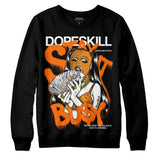 Orange Black White DopeSkill Sweatshirt Stay It Busy Graphic