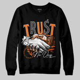 Orange Black White DopeSkill Sweatshirt Trust No One Graphic