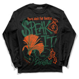 Dunk Team Dark Green Orange DopeSkill Long Sleeve T-Shirt Speak It Graphic